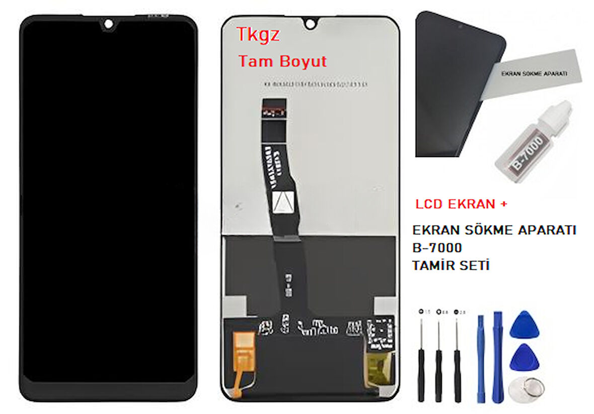 Huawei P30 Lite Uyumlu Lcd Ekran Dokunmatik SERVİS Orijinali + B-7000 + TAMİR SETİ