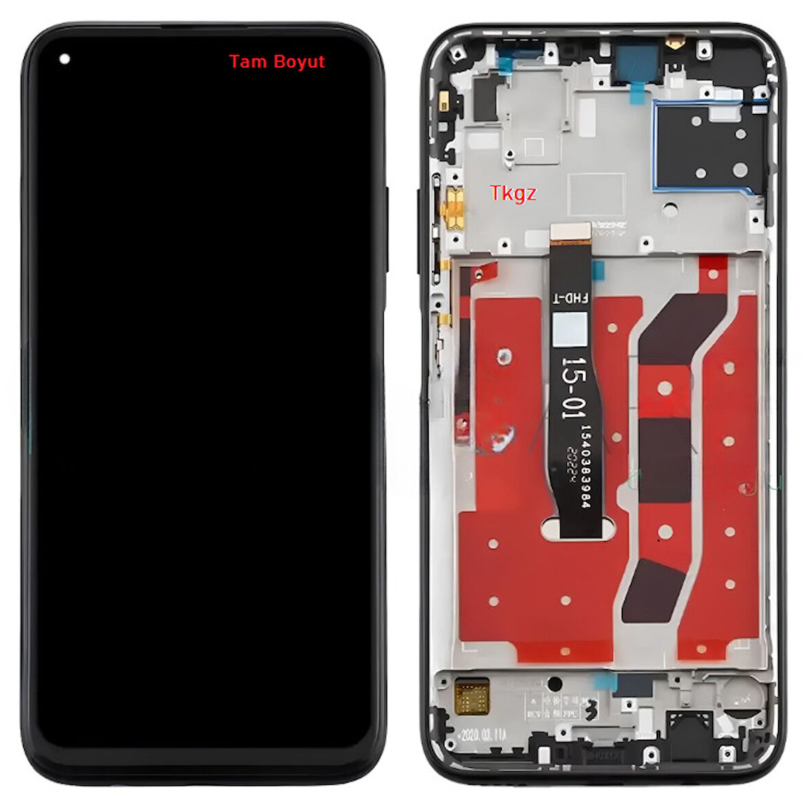 Huawei P40 Lite Uyumlu Lcd Ekran Dokunmatik SERVİS Orijinali ÇITALI SİYAH