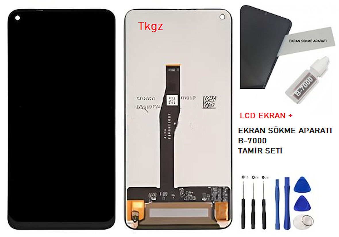 Huawei Nova 5T Uyumlu Lcd Ekran Dokunmatik SERVİS Orijinali + B-7000 + TAMİR SETİ