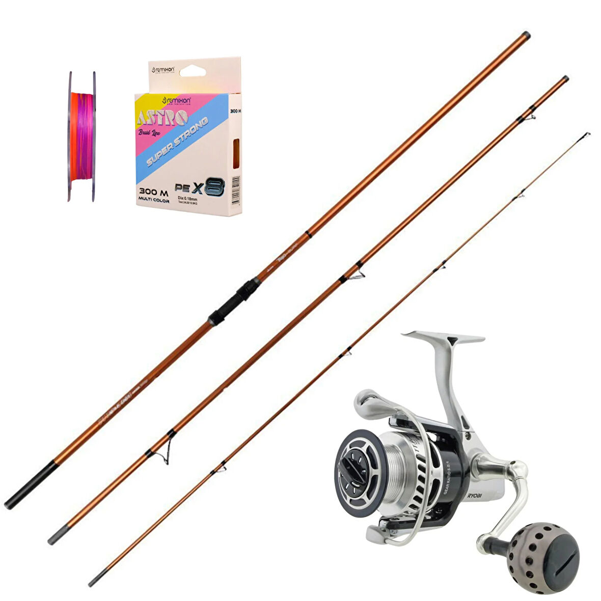 Ryobi TT Power 8000 - Okuma Trio Rex 420cm Surf Olta Seti