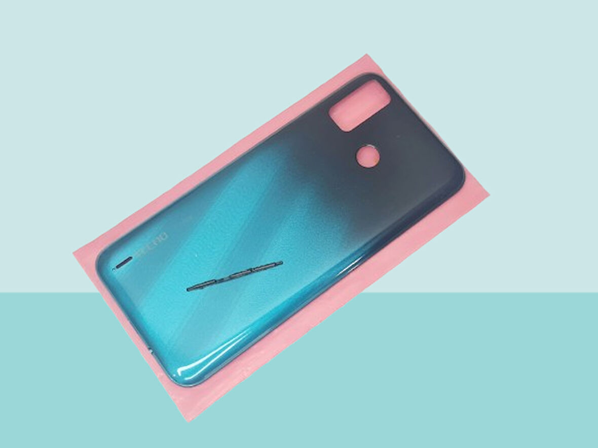 Tecno SPARK GO Uyumlu FULL KASA Arka Kapak Batarya Kapağı -  YEŞİL SİYAH