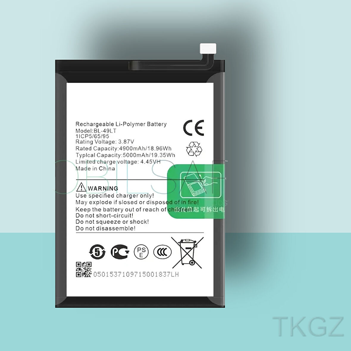 Tkgz - Tecno CAMON 19 - BL-49LT  Batarya Pil Orijinal Sıfır