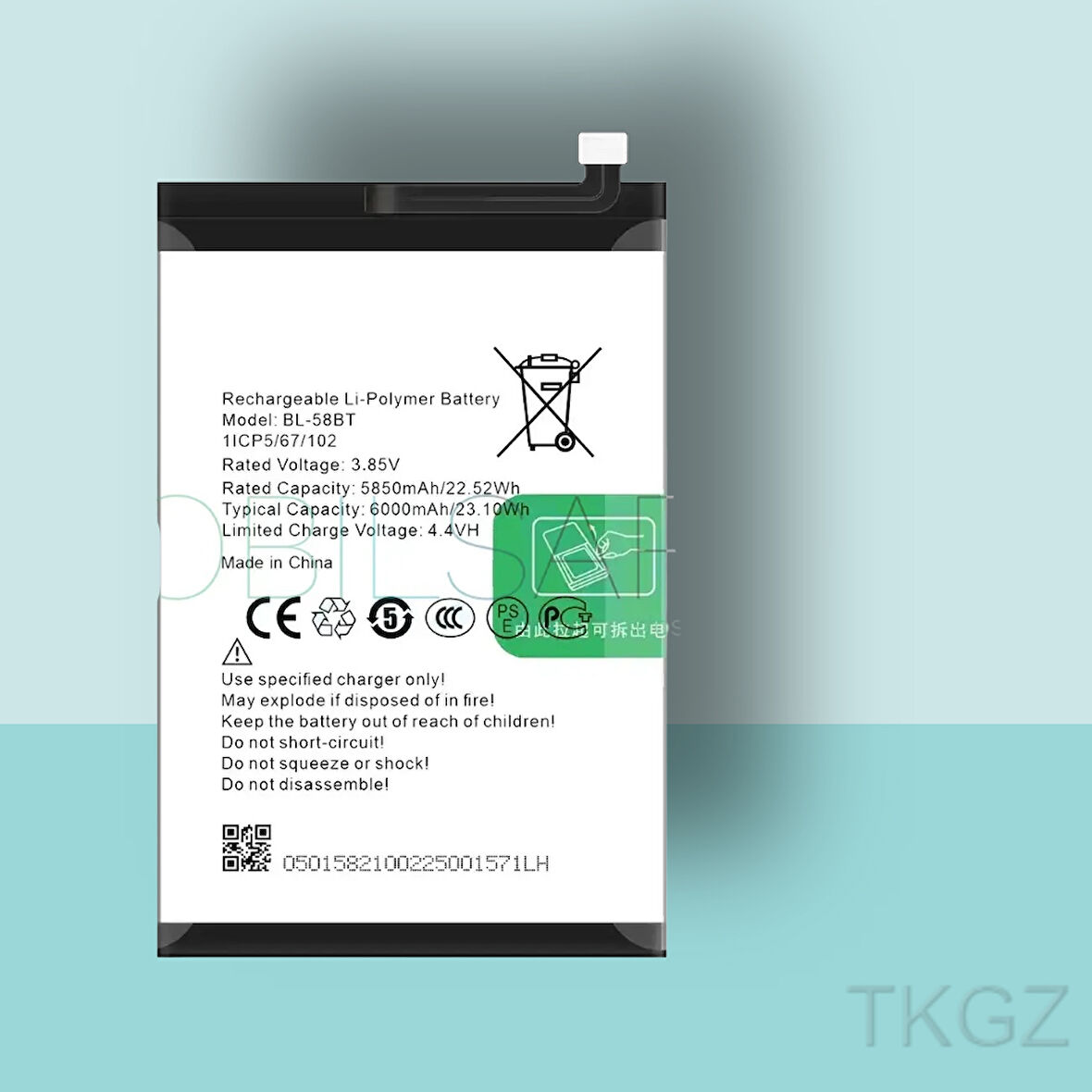 Tkgz - Tecno POVA NEO - BL-58BT - Batarya Pil Orijinal Sıfır