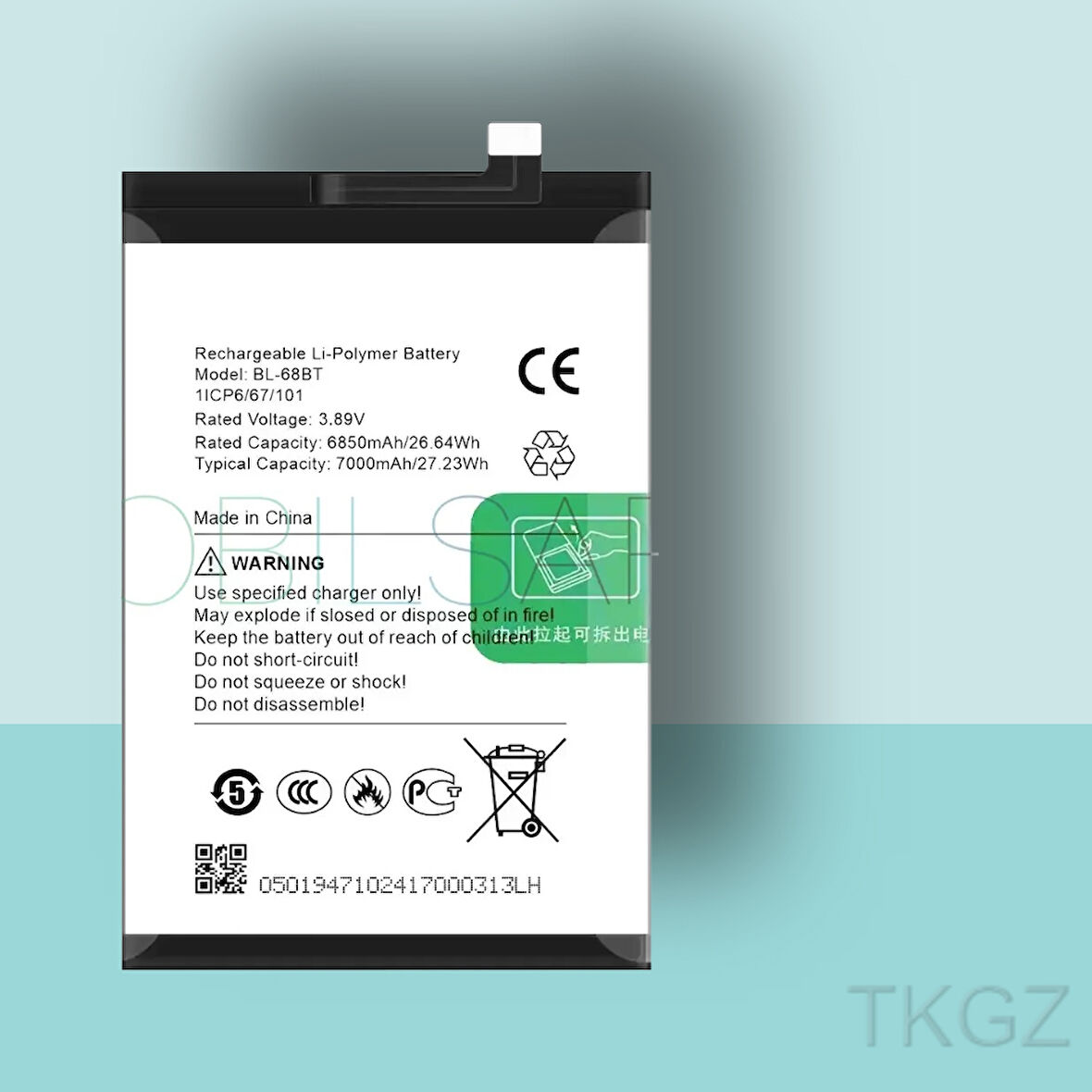 Tkgz - Tecno POVA NEO2 - BL-68BT - Batarya Pil Orijinal Sıfır