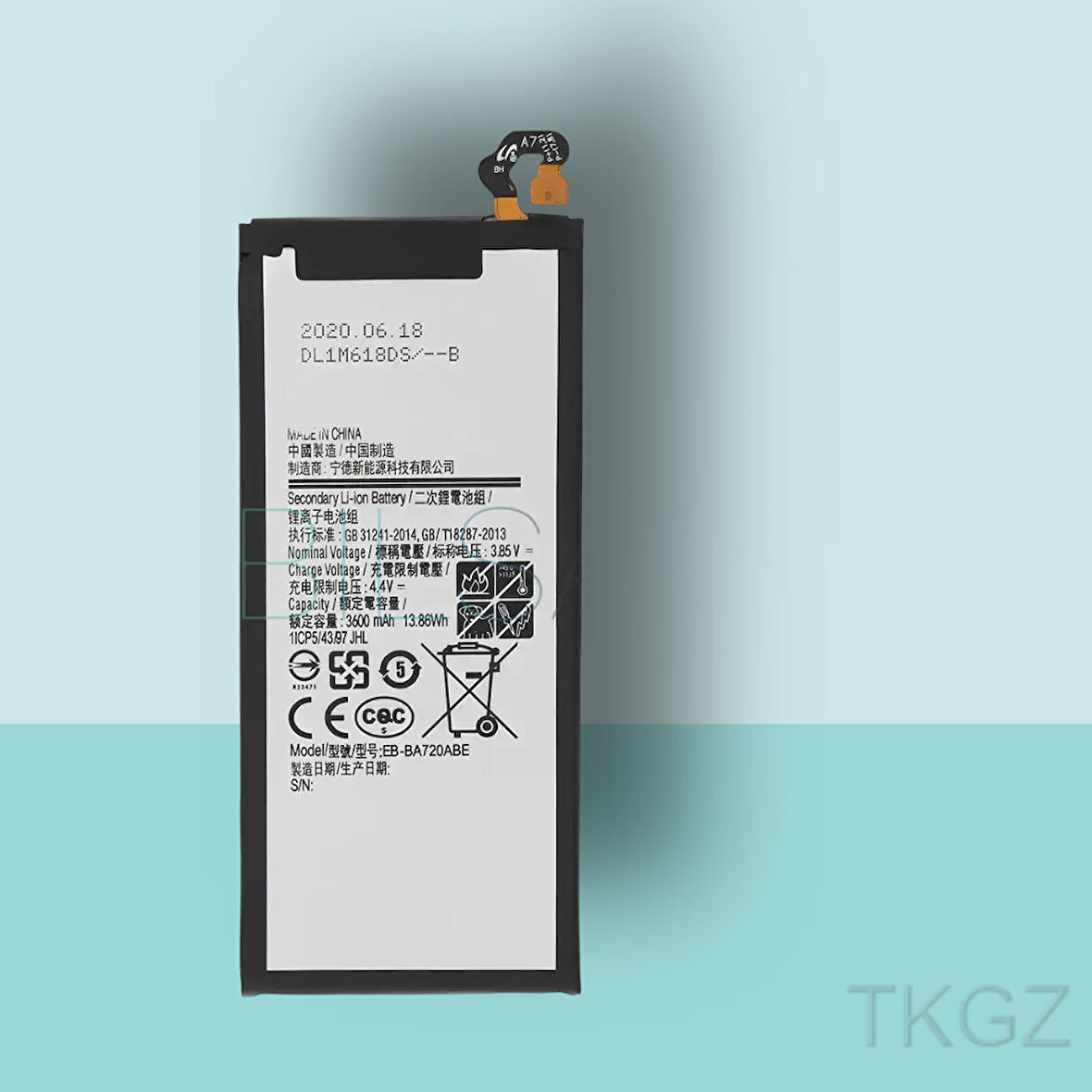 Tkgz - Samsung Galaxy A7 A720 Batarya Pil Orijinal Sıfır