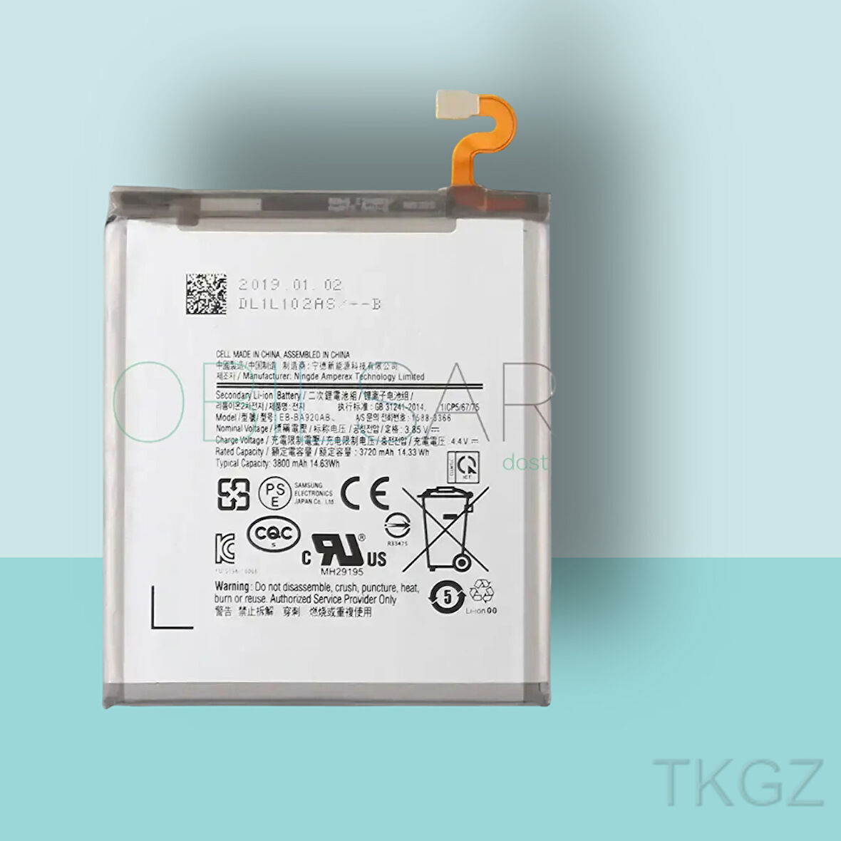 Tkgz - Samsung Galaxy A9 2018 (A920) Batarya Pil Orijinal Sıfır