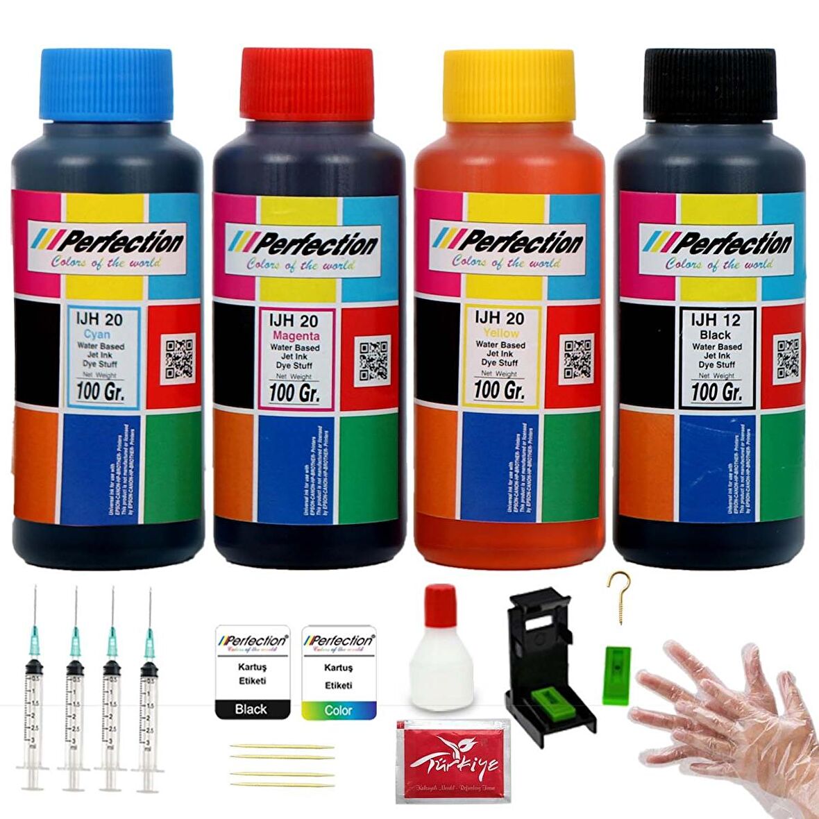 Perfection Canon Pixma PG-560 CL-561 Uyumlu Aparatlı Mürekkep Seti 4X100 gr.