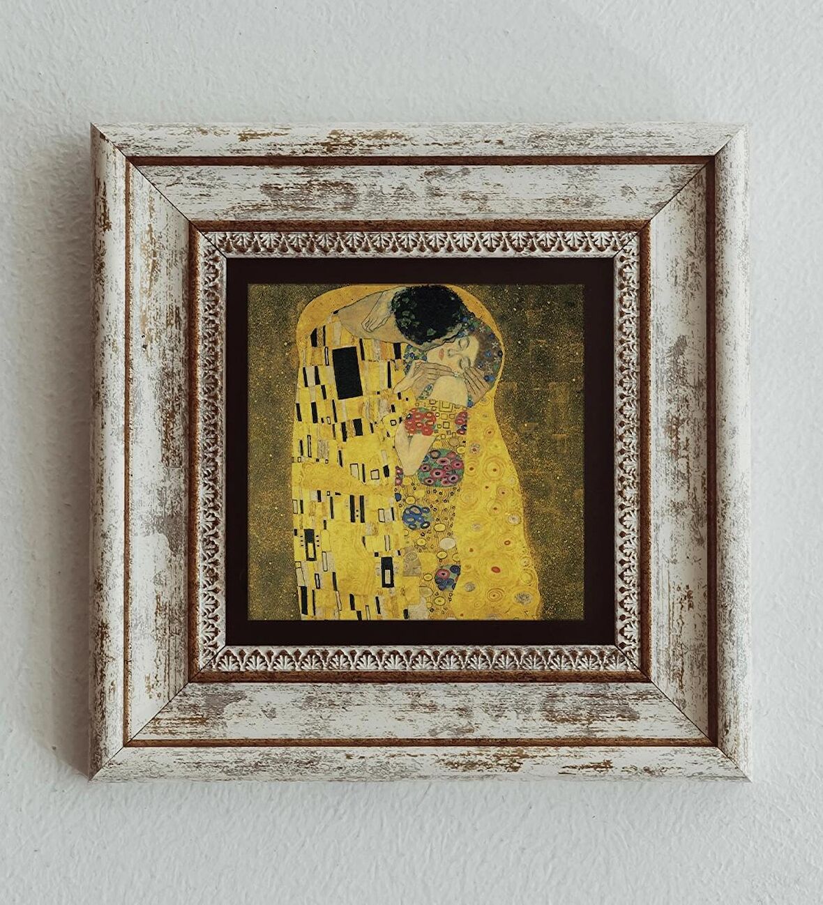 Gustav Klimt Çerçeveli Taş Tablo , Çerçeveli Taş Duvar Dekoru