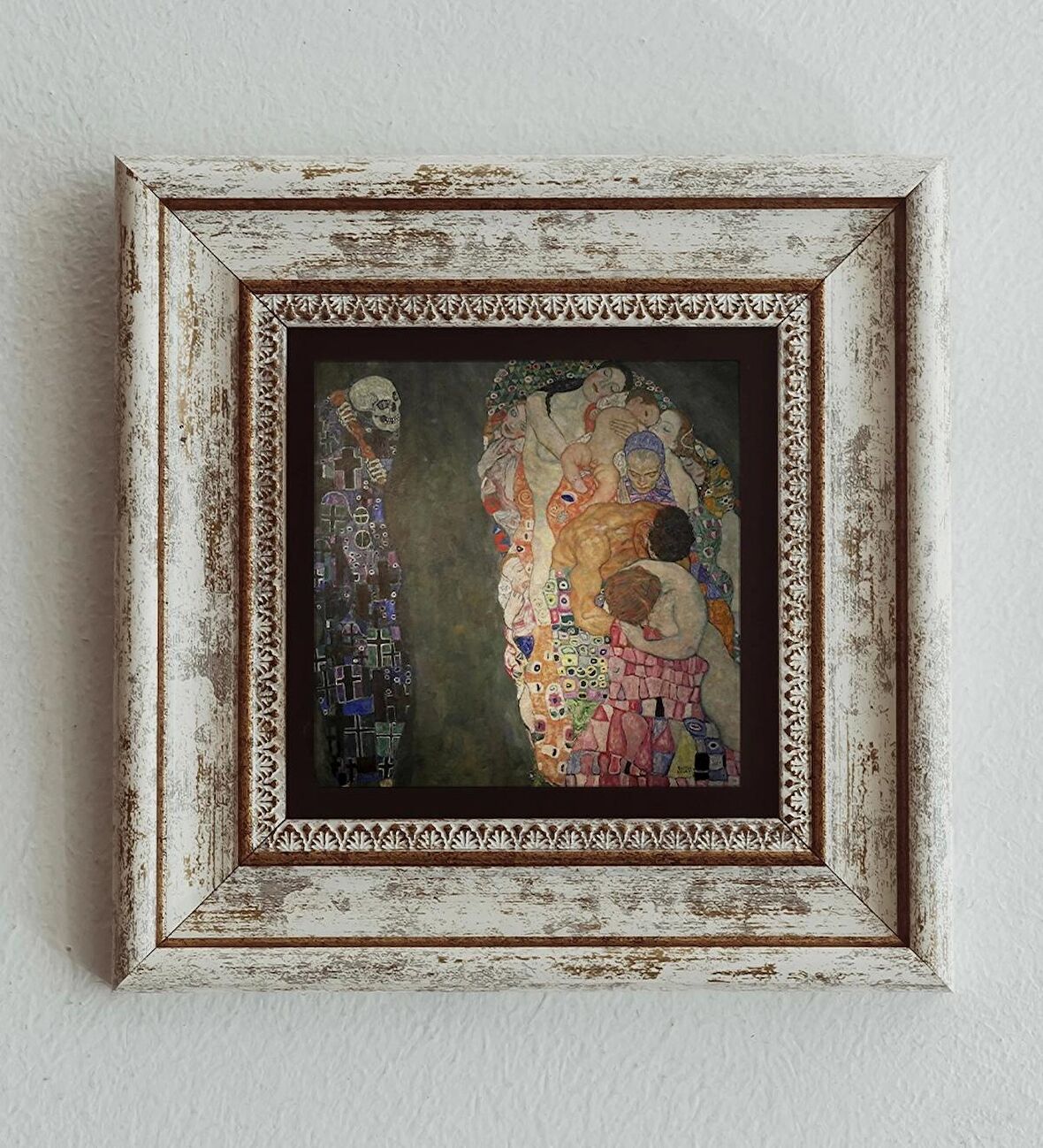 Gustav Klimt Çerçeveli Taş Tablo , Çerçeveli Taş Duvar Dekoru