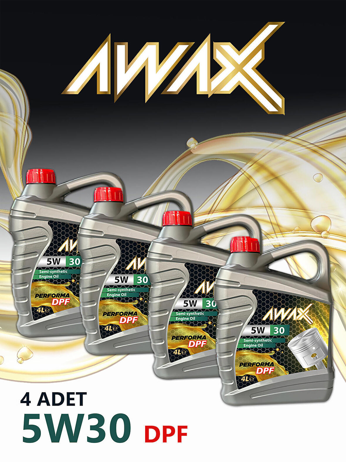 5W/30 - 4 Litre 4 Adet (4x4) kolili