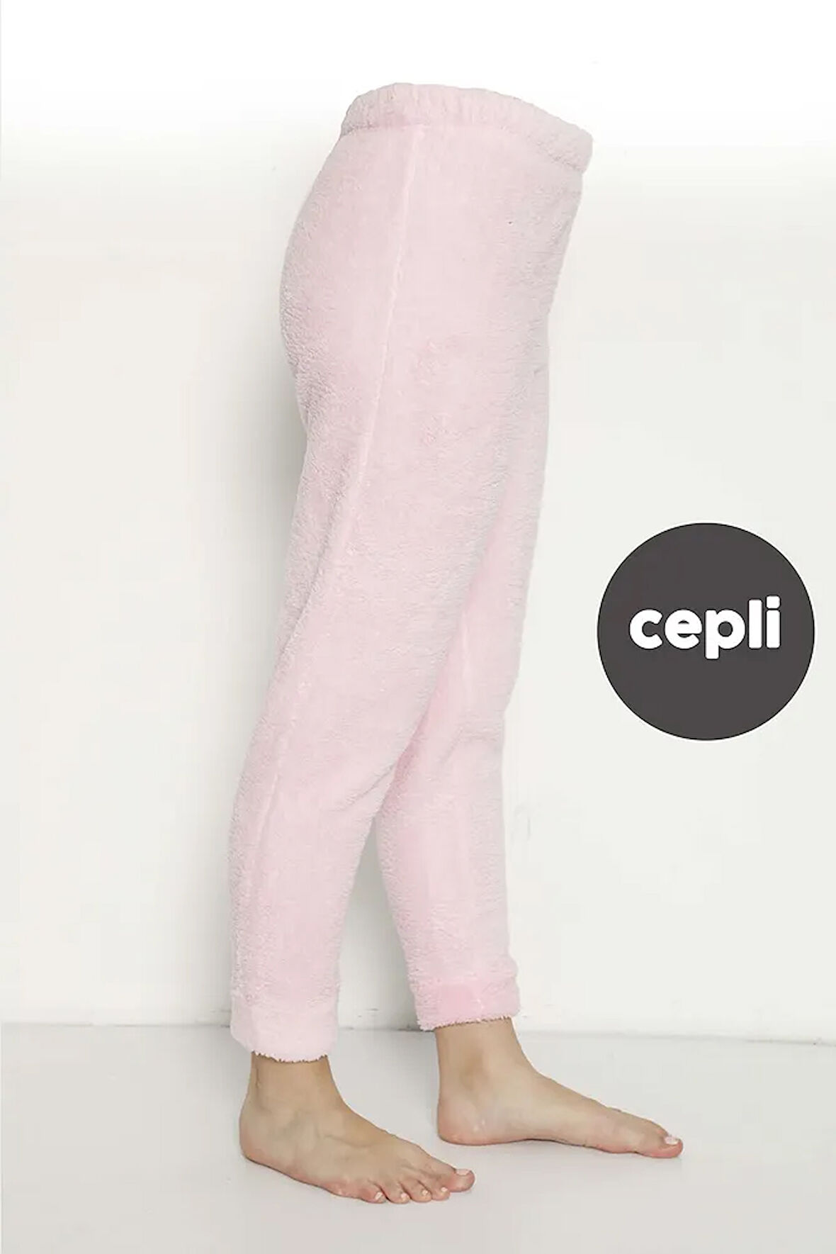 Cepli Lüx Pofuduk Polar Kışlık Pijama Altı pofcepli