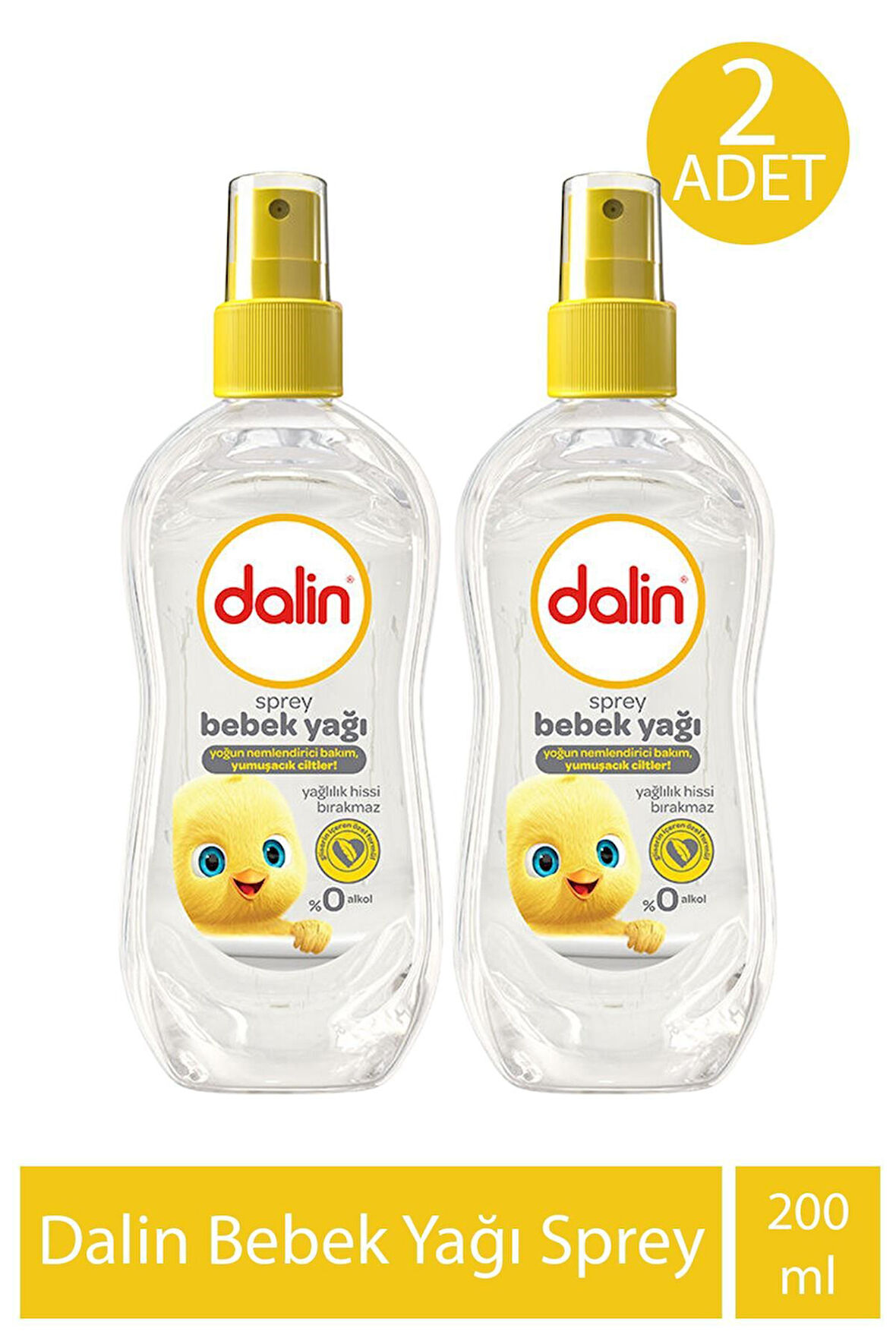 Dalin Bebek Yağı Sprey 200 ml x 2 Adet
