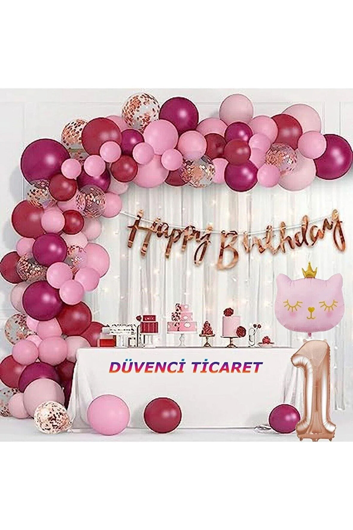 LÜKS 1 YAŞ DOĞUM GÜNÜ BALON SETİ