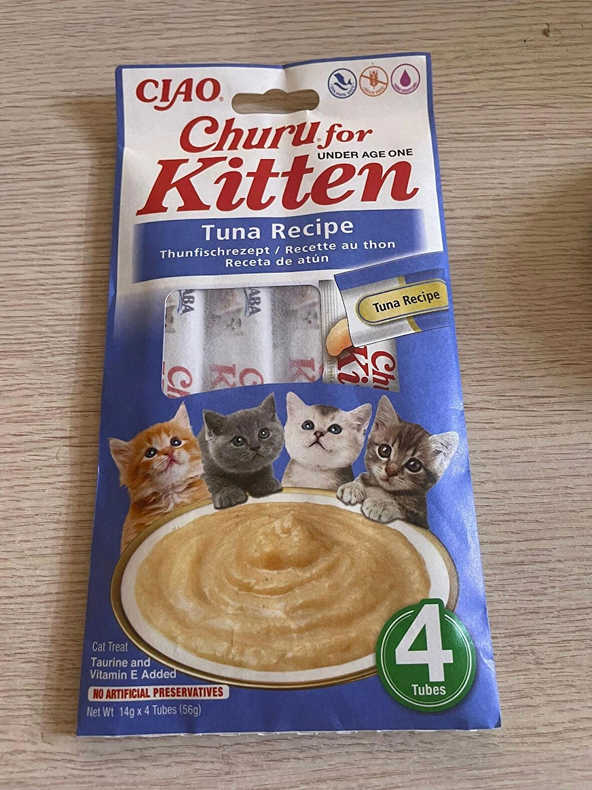 Ciao Churu Yavru Kediler İçin Tuna Balıklı Krema Ödül Maması