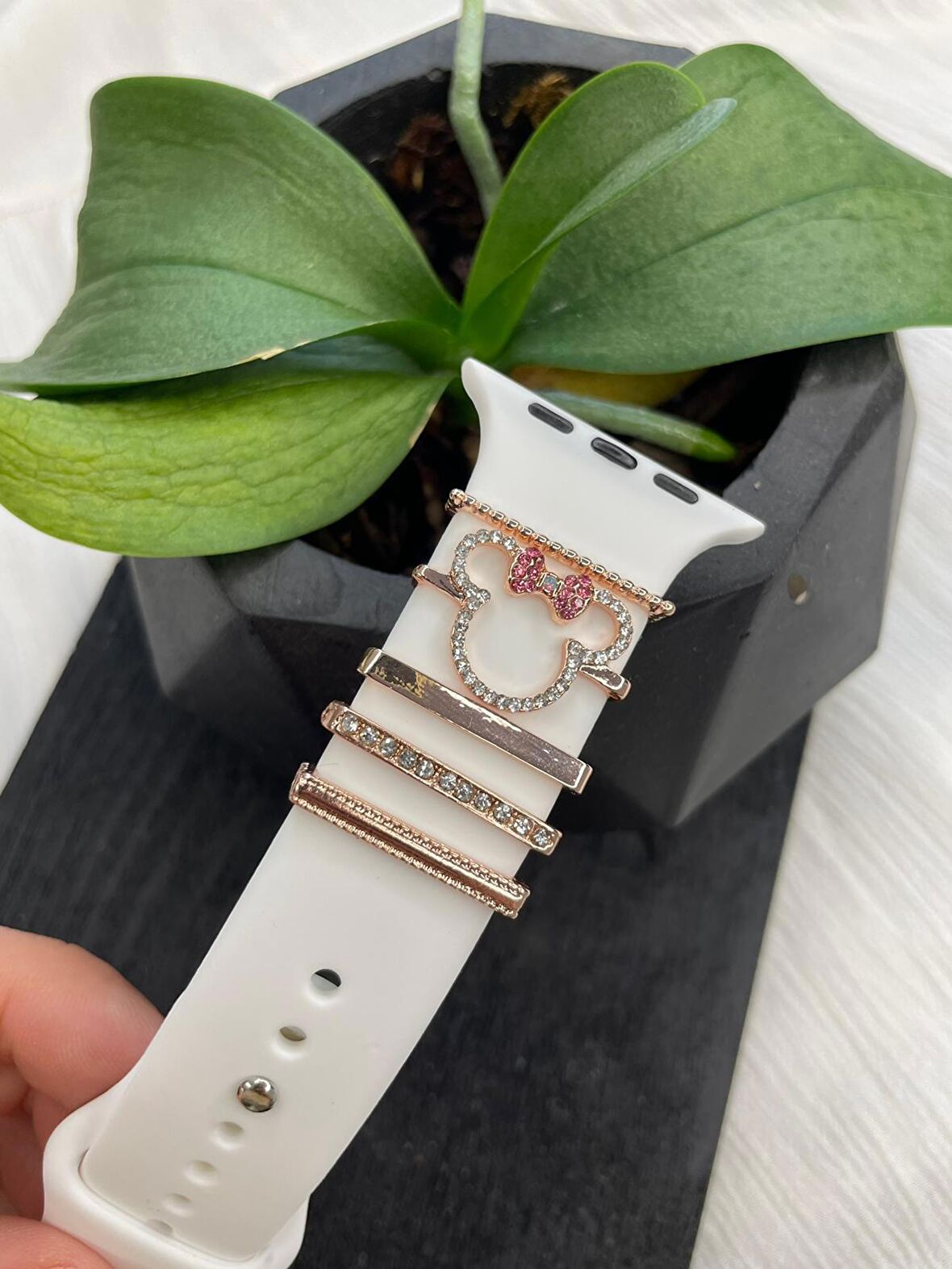 Apple Watch Uyumlu Kordon Aksesuarı Kordon Charm Set