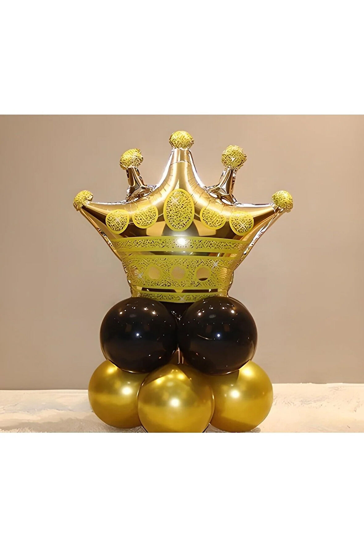 10 Adet/takım Gül Altın Kral Tacı Balon Seti