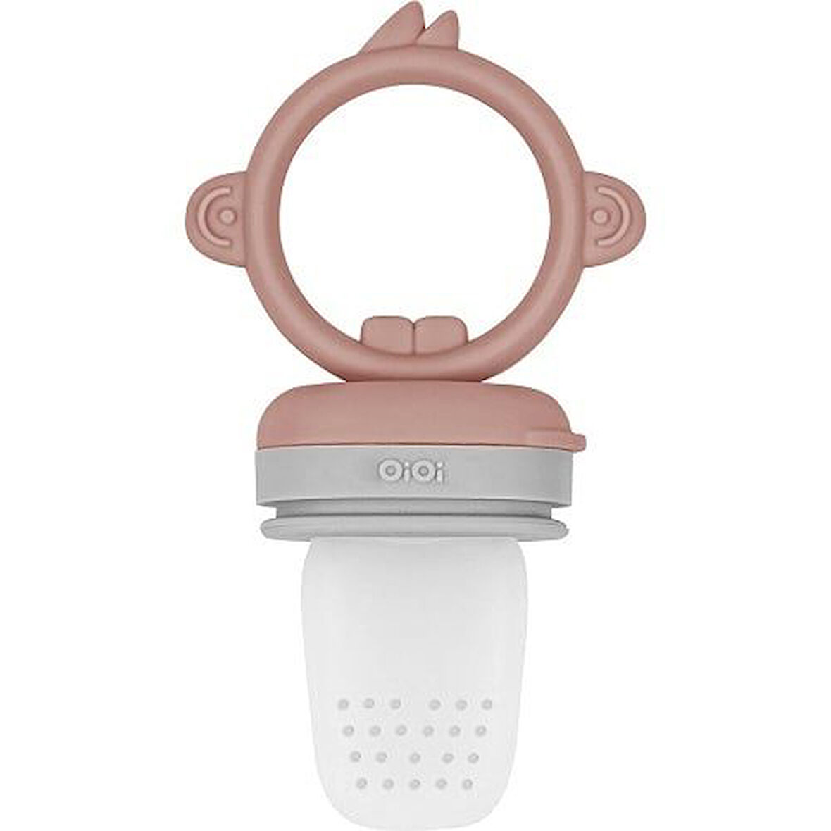 OiOi Silikon Püre Meyve Sebze Emziği Woody Brown / Powder Grey