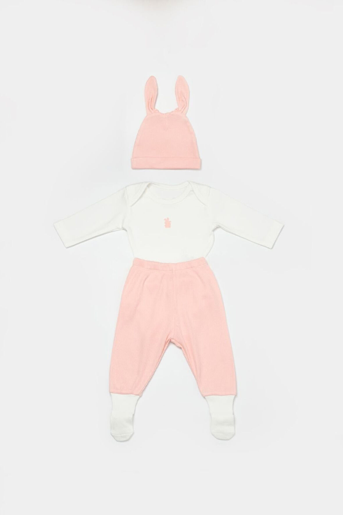 Bibaby Biorganic Bunny 3'Lü Bebek Takım 73326 Pembe