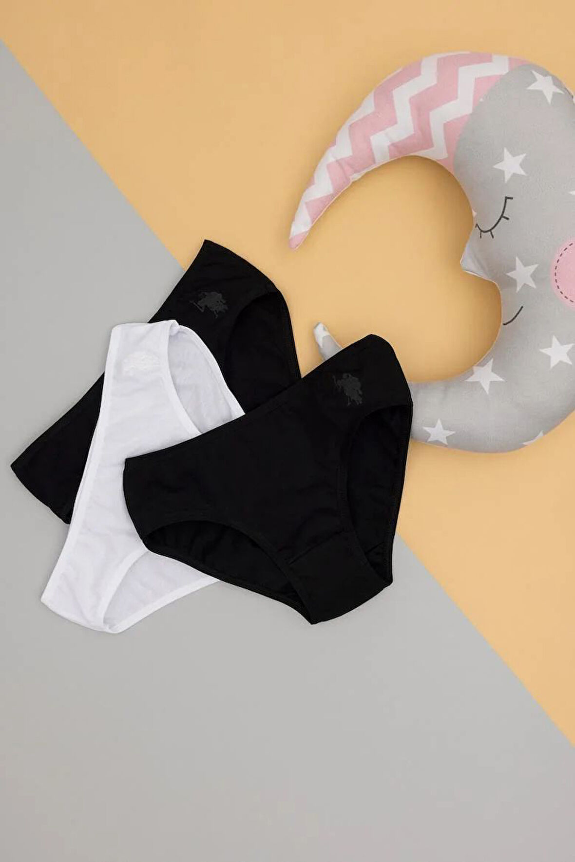 U.S Polo Kız Çocuk Slip Külot 1677 Siyah