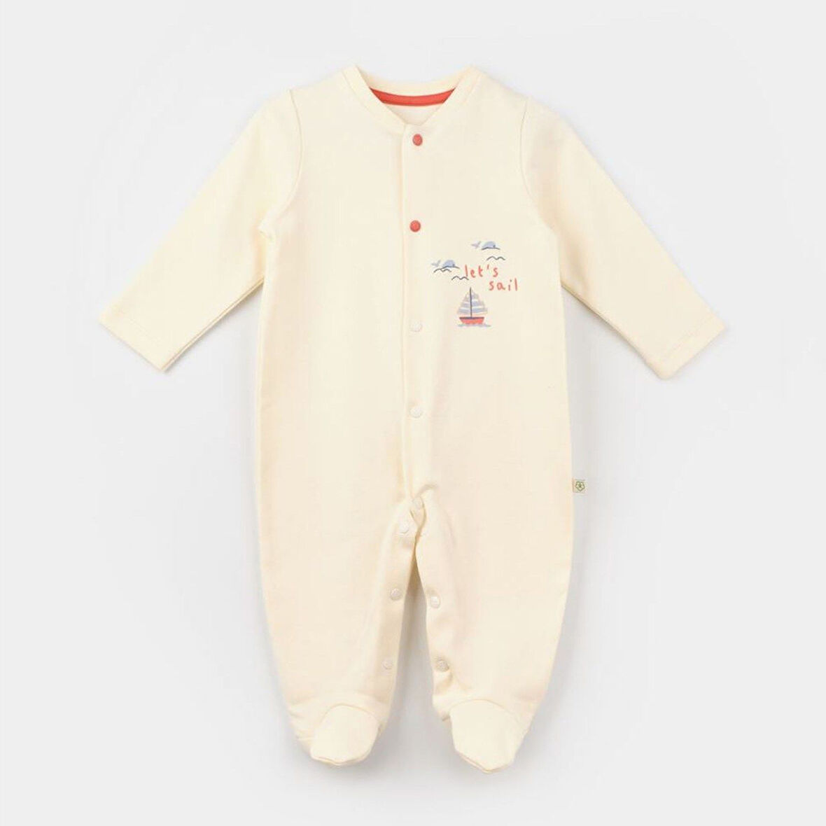 Bibaby Biorganic Sun Lets Sail Bebek Tulum 60754 Ekru Mavi