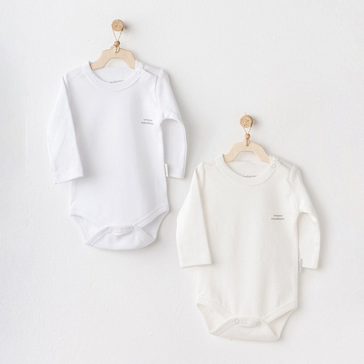 Andywawa AC25210 Long Sleeve 2'Li Basic Body Ekru