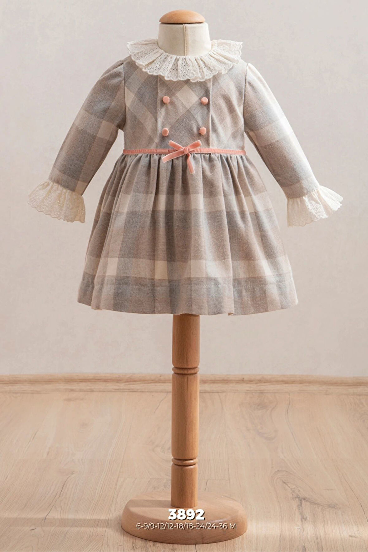 Tongs Baby Bebek Elbise 3892 Bej