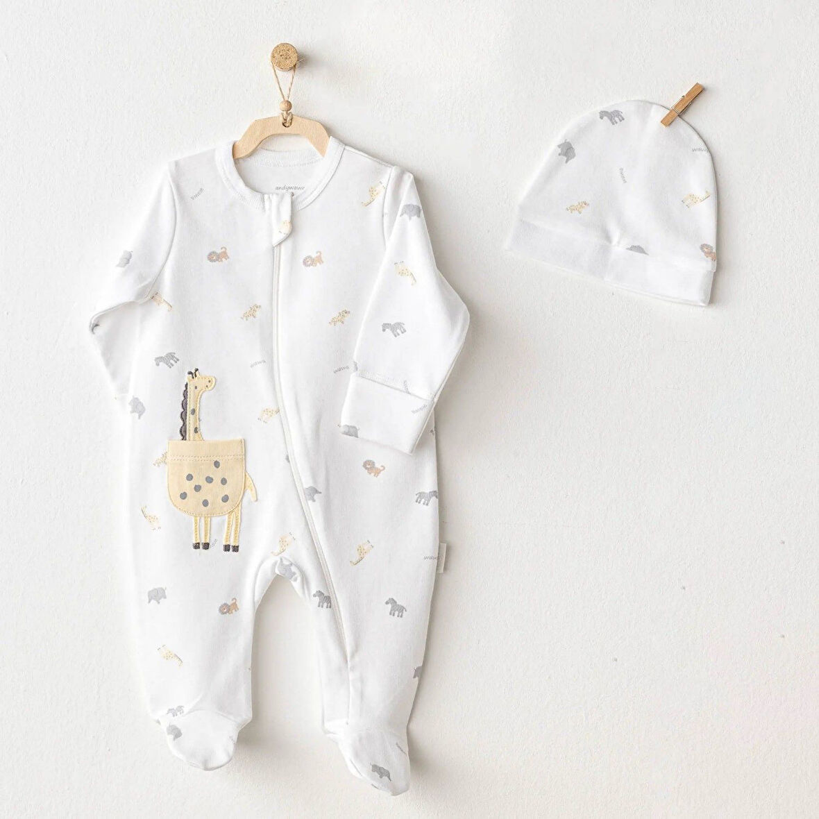 Andywawa AC25803 Little King Bebek Tulum Takım White