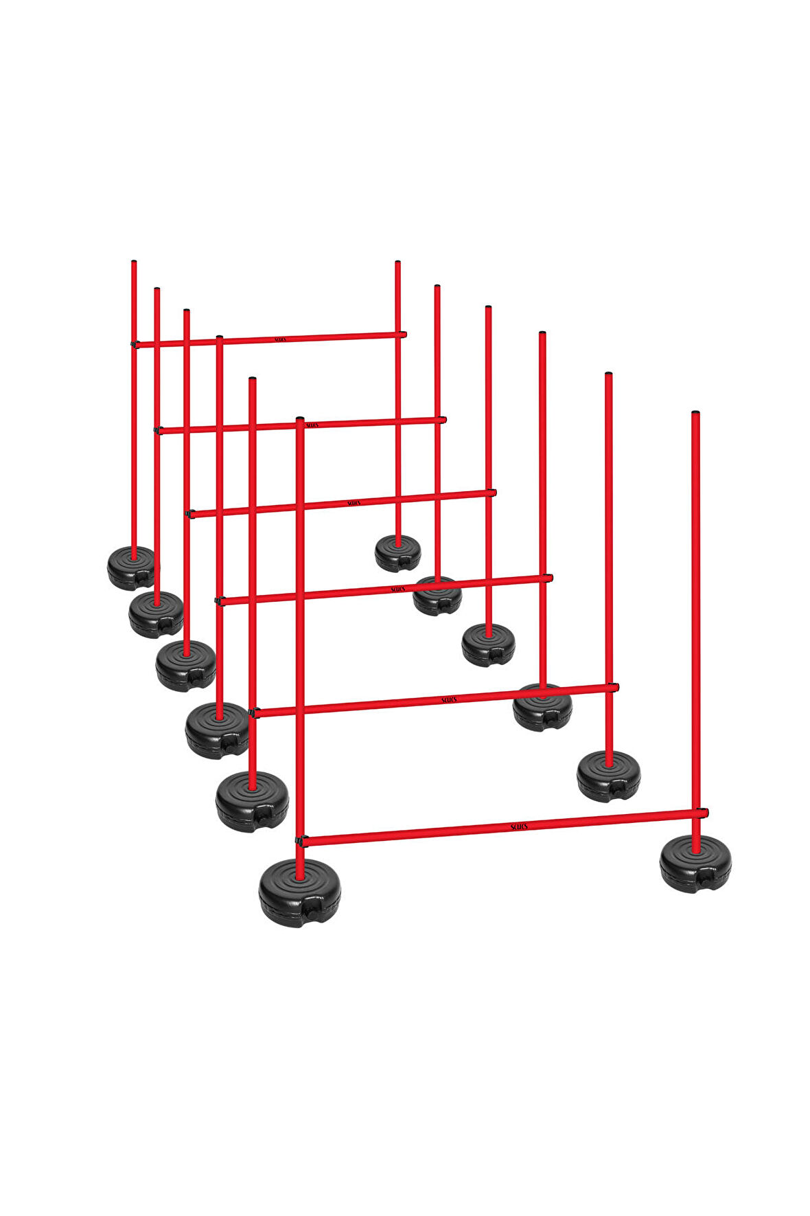 Scucs 1149 Slalom Seti Dolu Renkli Kırmızı