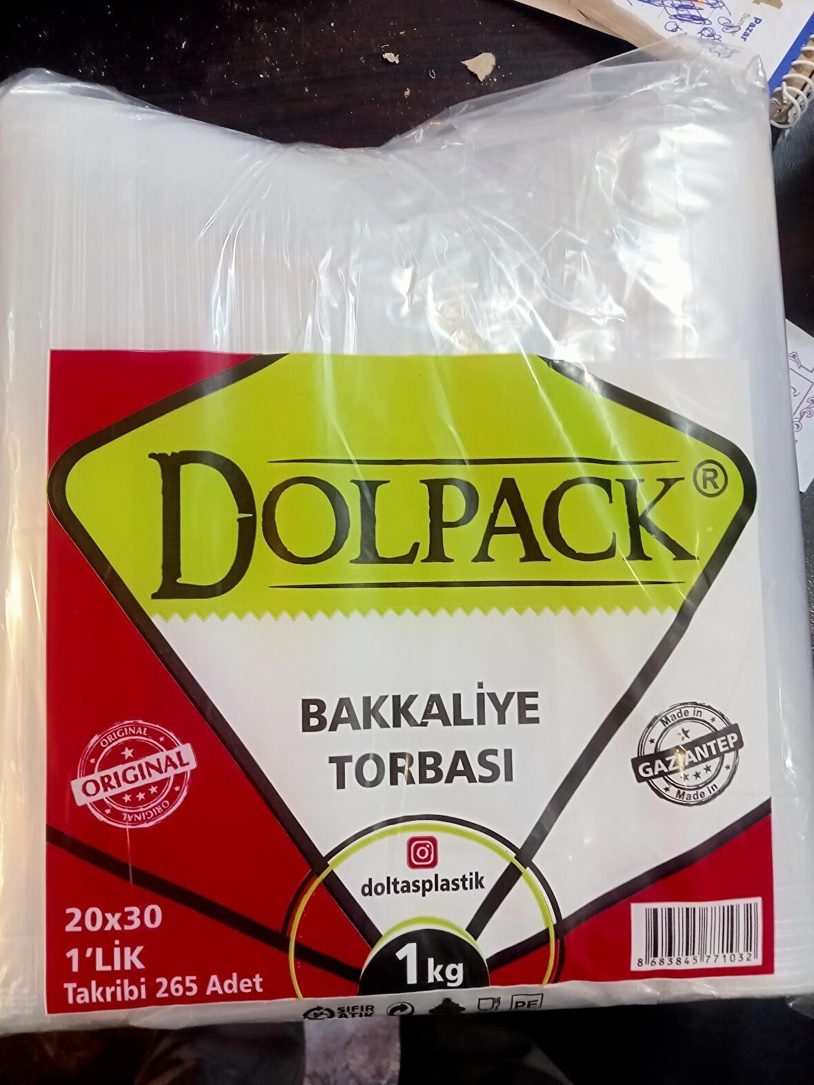 Bakkaliye şefaf şeker yoğurt poşeti 1 kğ 20x30