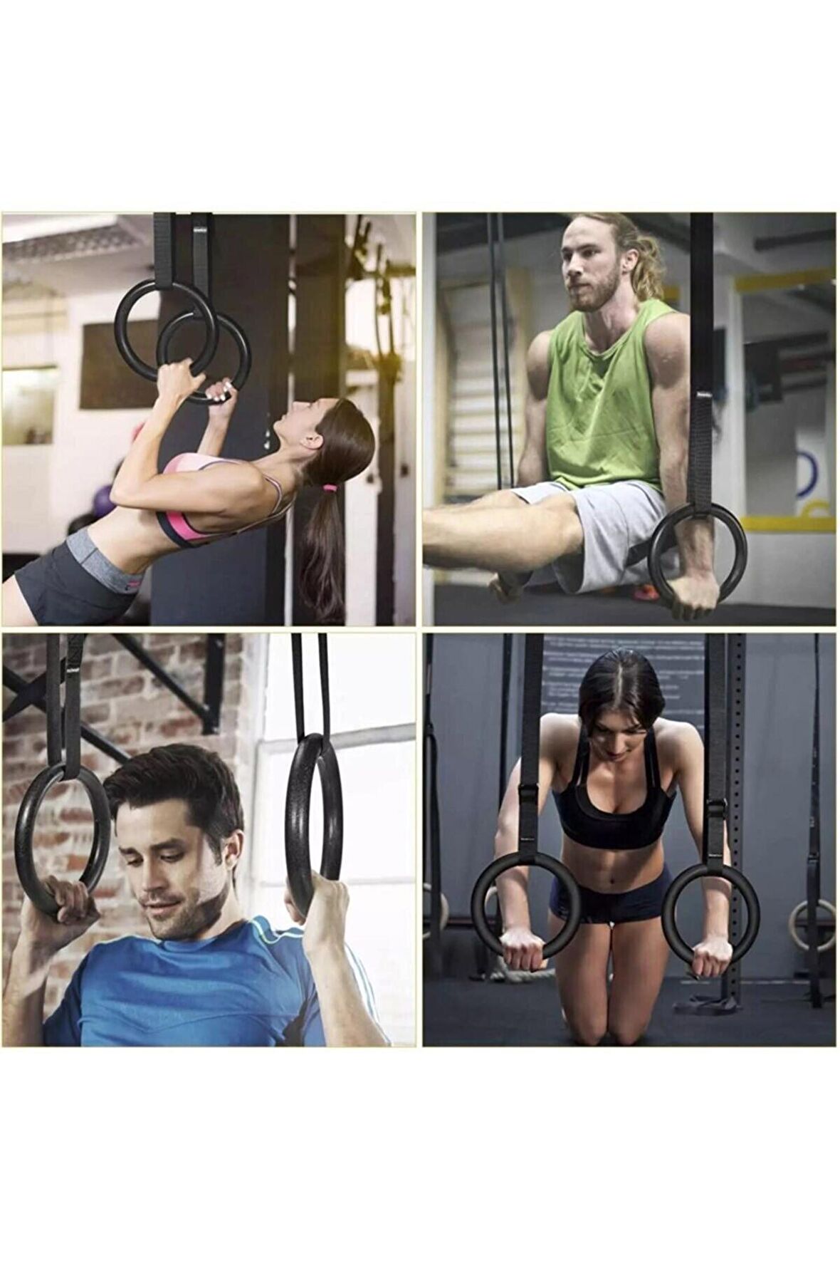 Jimnastik - Crossfit - Pilates Halkası  Gym Ring Barfiks Halkası Siyah