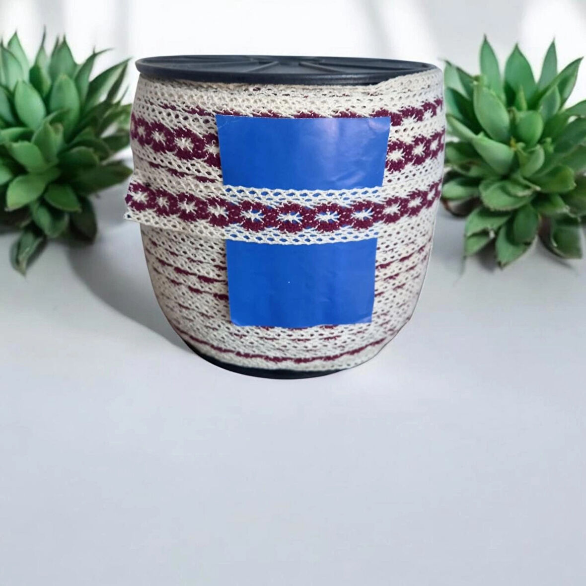 Pamuk Dantel Çift Renk 2.5cm 5 Metre