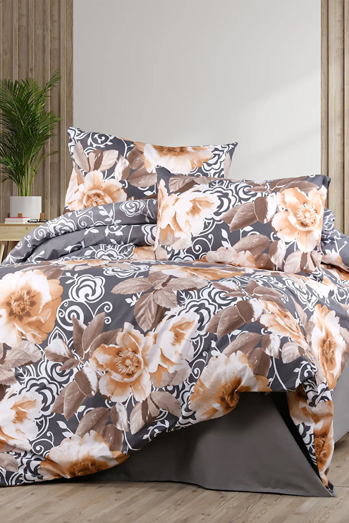 Aytunç Sarmaşık %100 Pamuklu Çift Kişilik Nevresim Takımı 200x220 cm