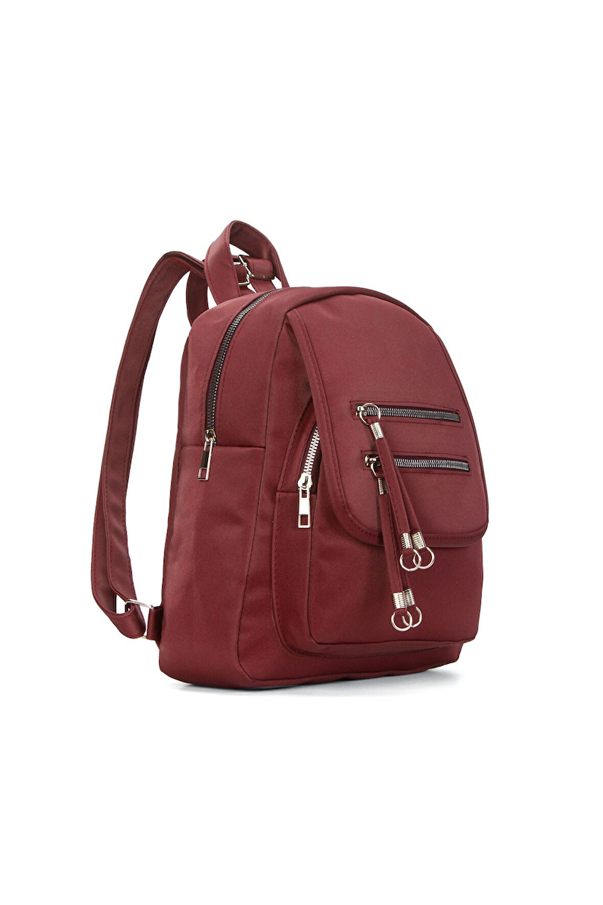 Kadın Kapaklı Fermuar Detaylı Günlük Sırt Çantası