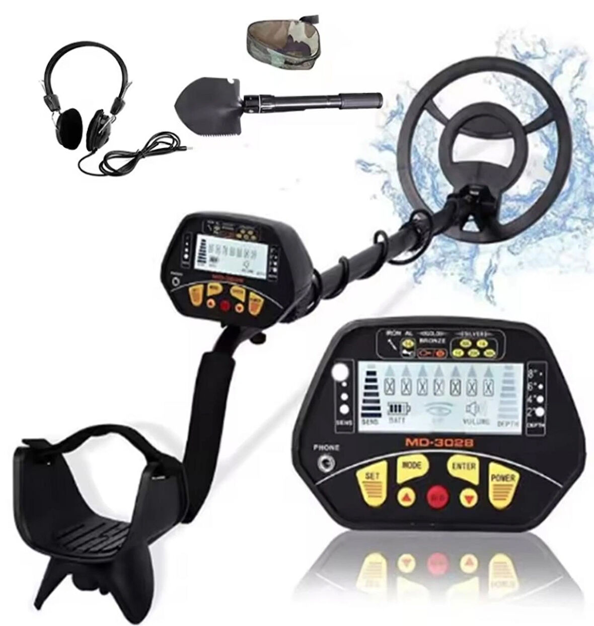 MD 3028 PRO Paket  Ayrım Özellikli Define Altın Metal Dedektörü