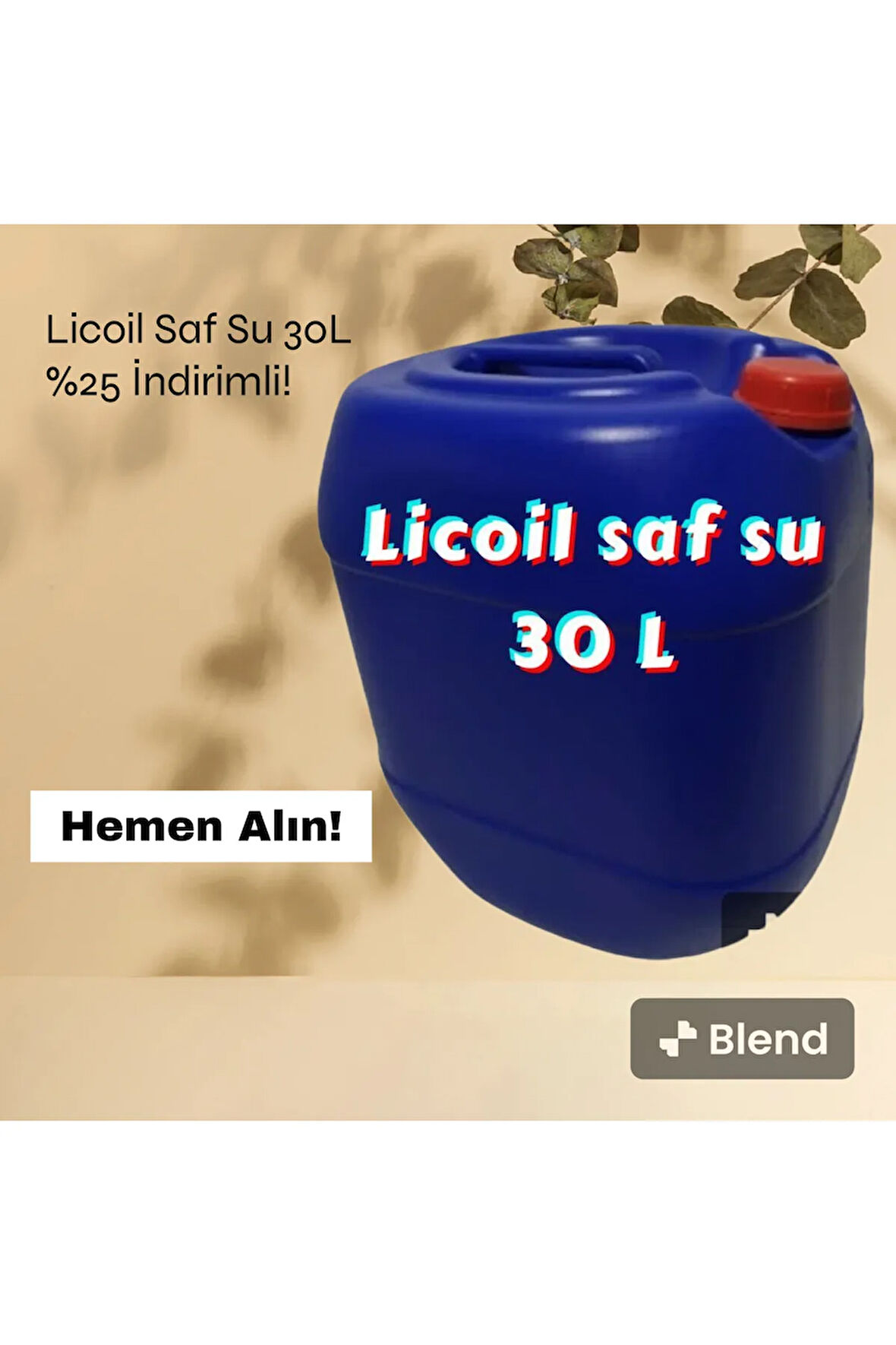 Licoil Saf Su 30 Litre  Ütü-Akü -Radyatör Suyu