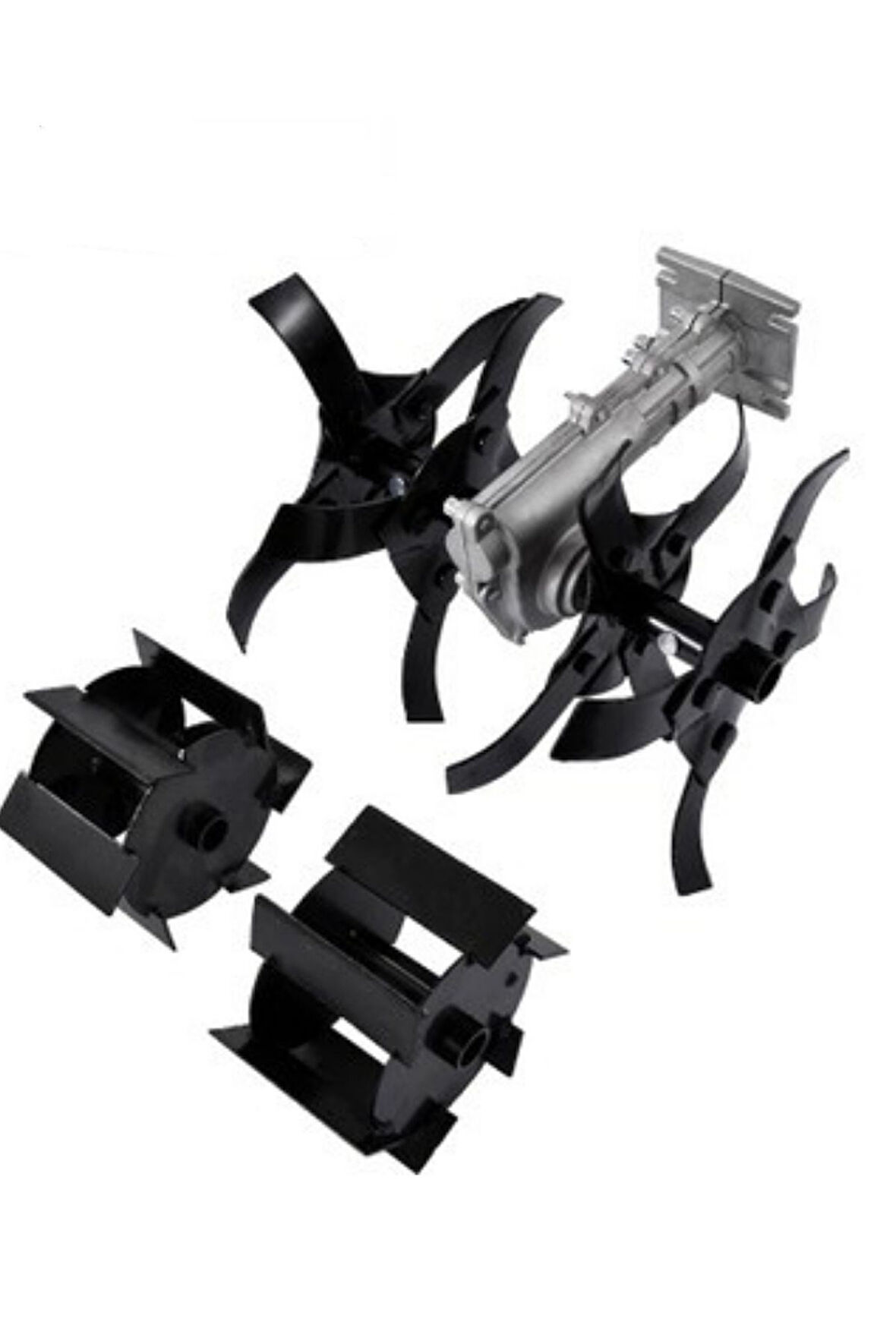 Toprak Eşeleme Çapa Aparatı Tek Gövde 2 Başlık Çim Biçme Tırpan Motorlara Uyumlu 26x9 diş