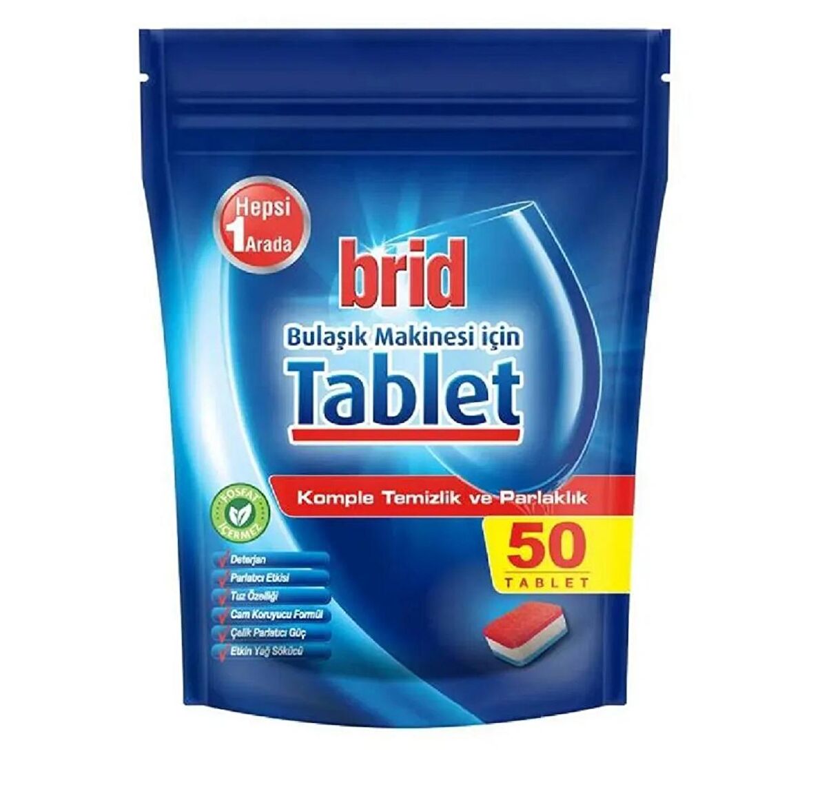 Brid Bulaşık Makinesi Deterjanı Tableti 50 li 2 Adet