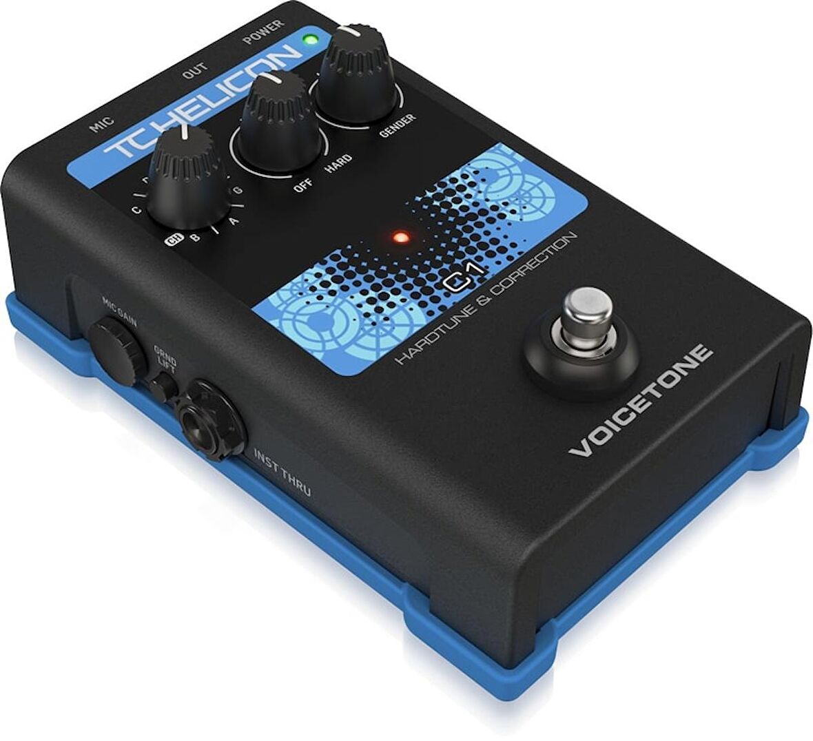 Tc Helicon Voicetone C1 Esnek Perde Düzeltmesi için Basit 1 Düğmeli Pedal