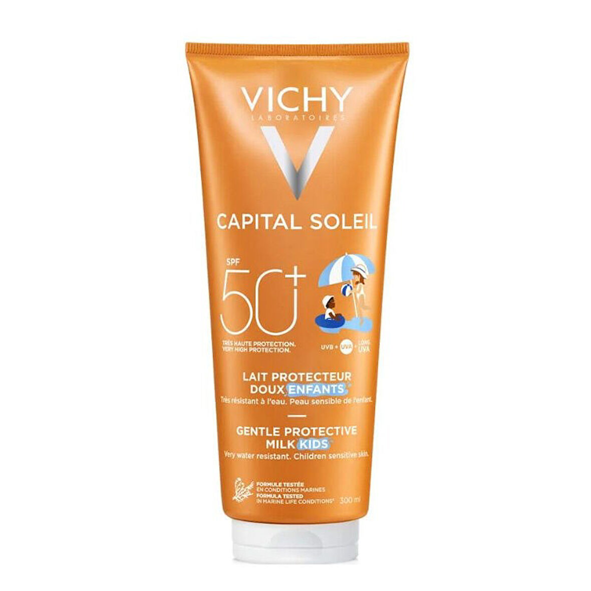 Vichy Capital Soleil Çocuklar için SPF 50 Güneş Koruyucu Yüz ve Vücut Sütü 300 ml