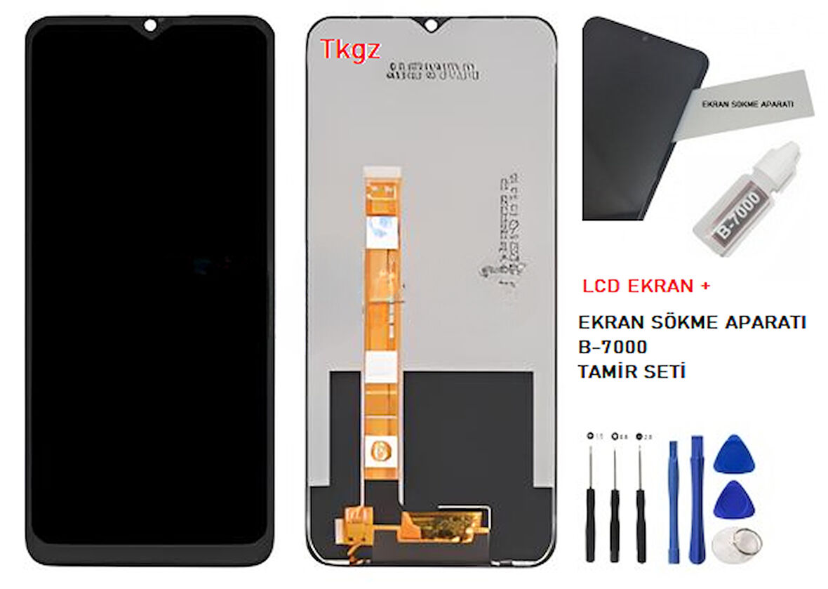 Tkgz - Oppo A31 Lcd Ekran Dokunmatik -A- Kalite + B-7000 + TAMİR SETİ