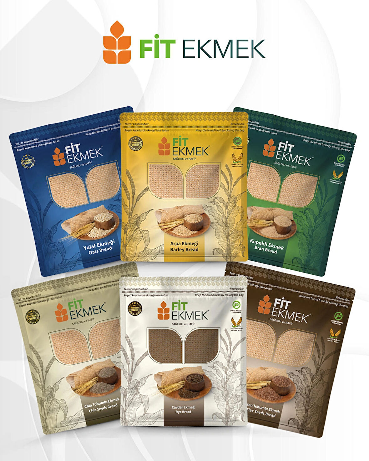 Kepekli ,Yulafli ,Chia ,Arpa ,Çavdar ve Keten Tohumlu Lavaş Ekmeği 300gr