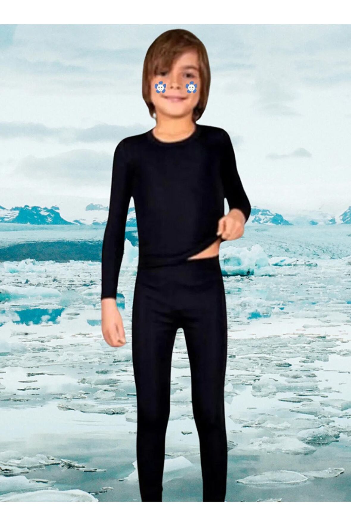 Erkek Çocuk Termal Alt-Üst Set Takım Siyah