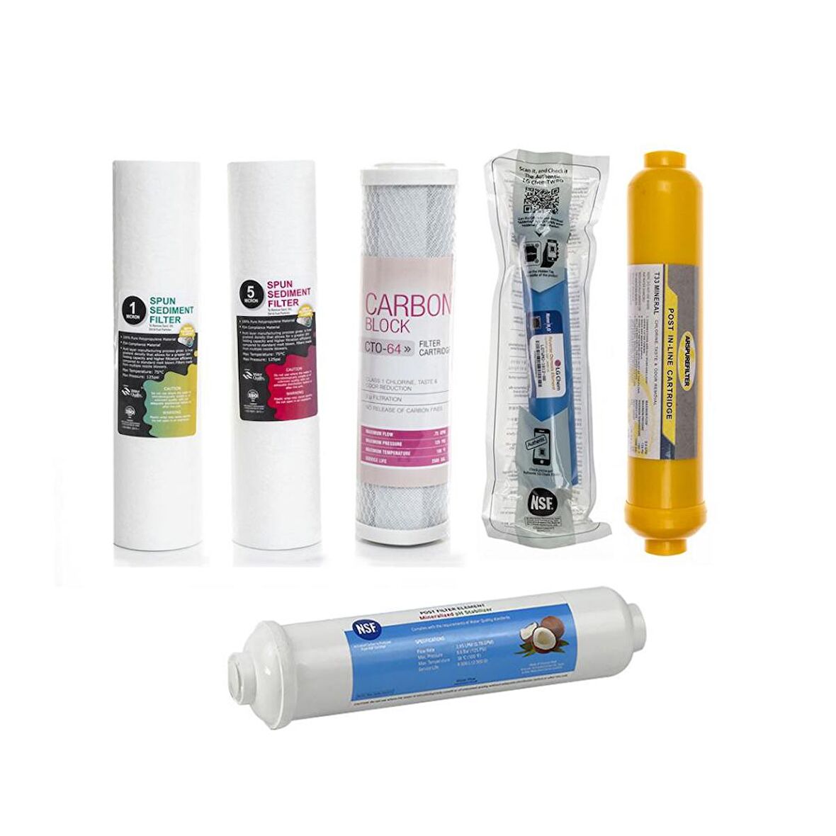 Sulook Açık Kasa Su Arıtma Cihazlarına Uyumlu 6'lı Filtre Seti Lg Membranlı