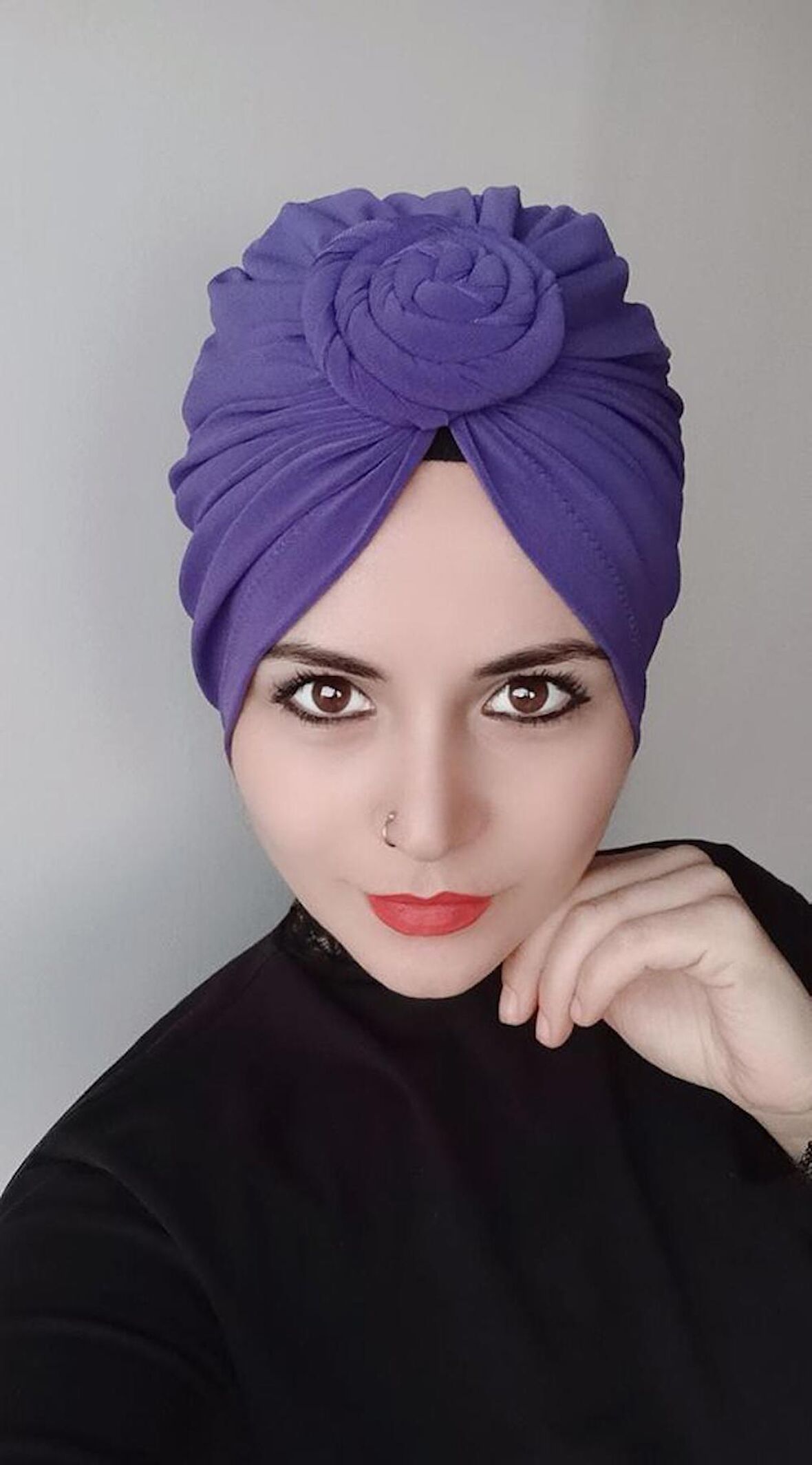 Kadın Düğüm Burgu Bone Mor