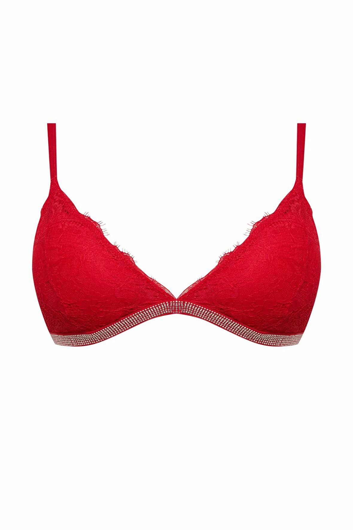 DeFacto Dantelli Çıkarılabilir Pedli Kırmızı Bra-Fall in Love D6411AX24WNRD59