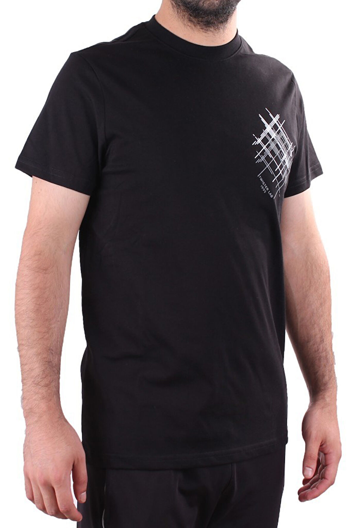 Twister Jeans 2319 Siyah Günlük Pamuklu Bisiklet Yaka Erkek Tişört