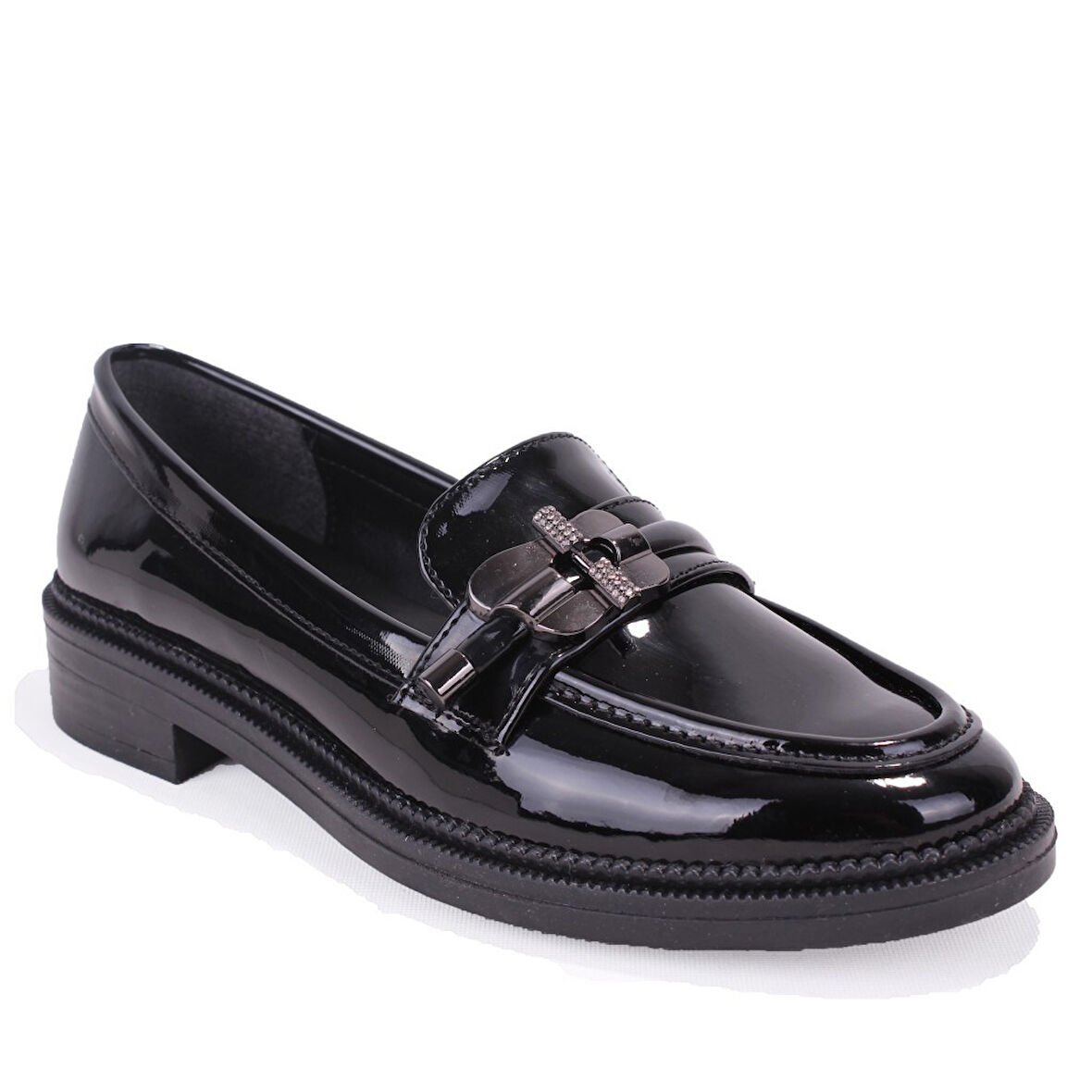 Dagoster DZA07-863705 Siyah Rugan Günlük Loafer  Kadın Ayakkabı