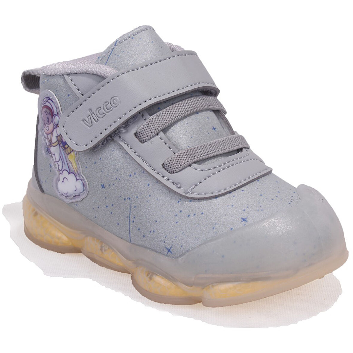 Vicco Geminis 946E25K447 Gri Ortopedik Işıklı Erkek Bebe Spor Bot