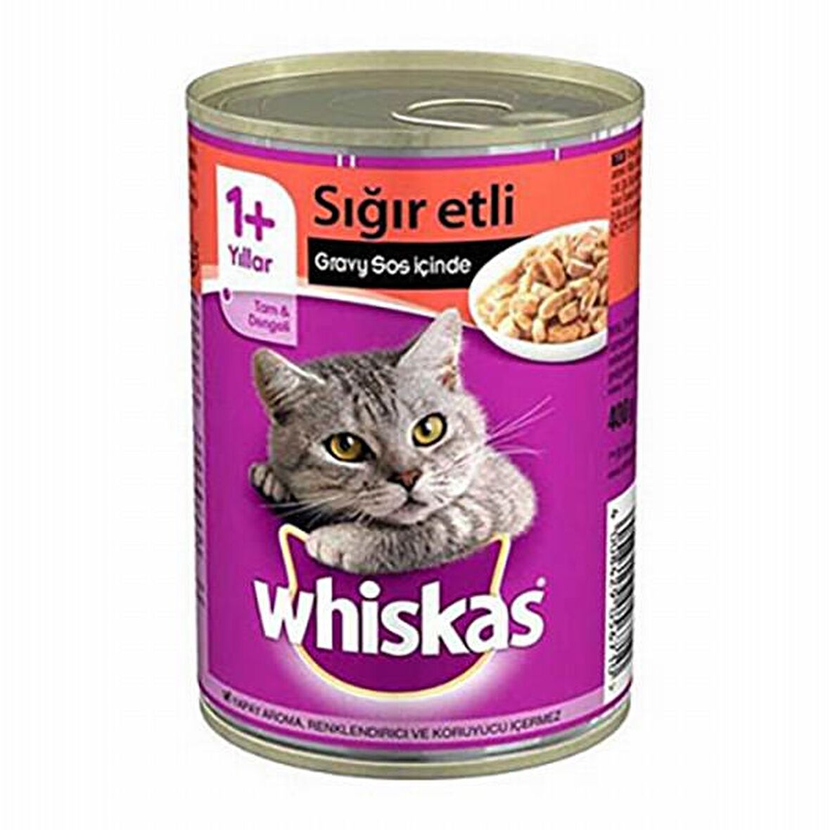 Whiskas Gravy Soslu Sığır Etli Yetişkin Kedi Konservesi 6x400 Gr 