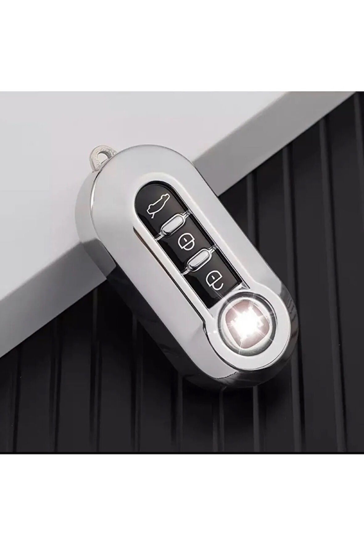 Fiat Fiorino Anahtar Kılıfı Parlak Gümüş Gri